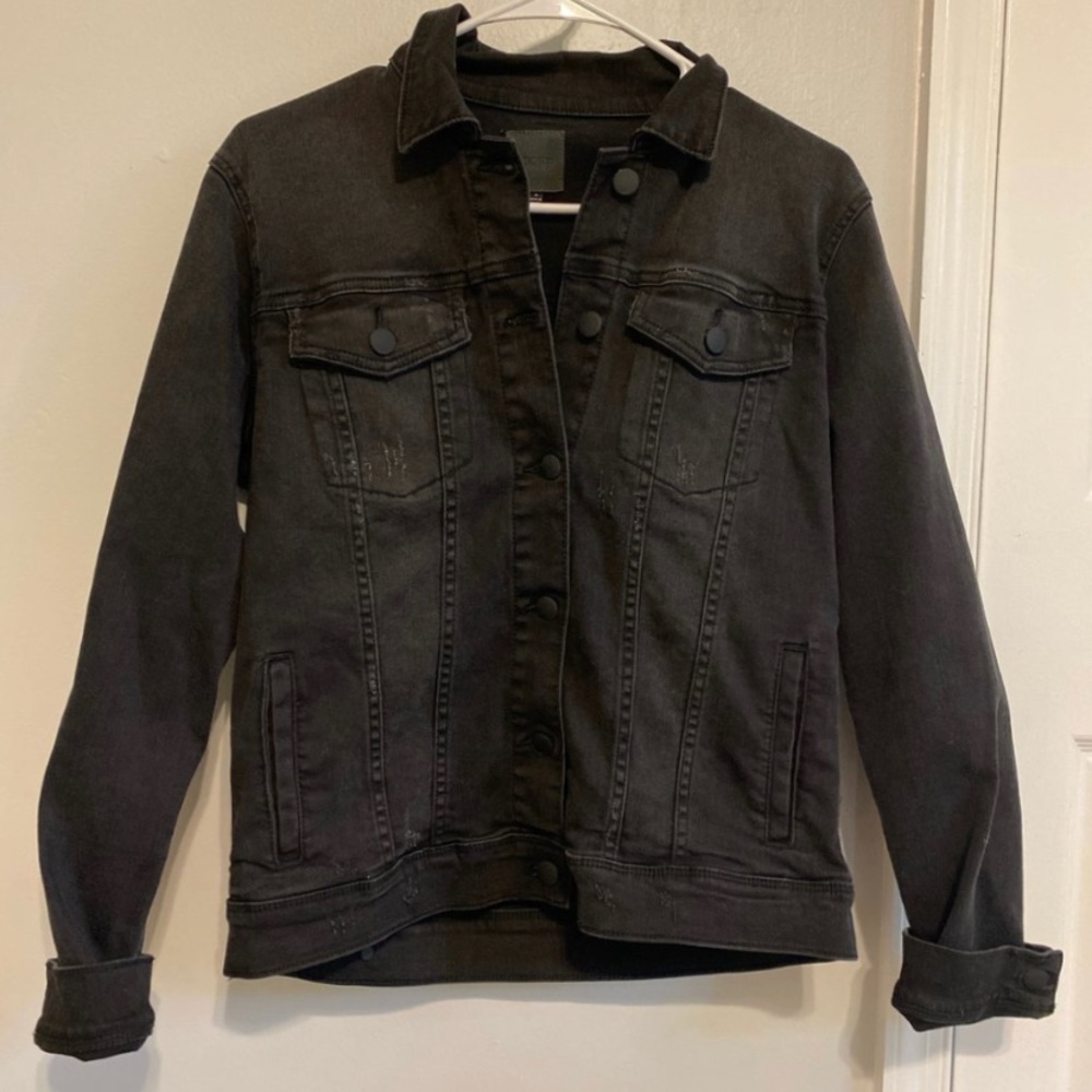 Black denim jacket
